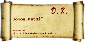 Dobos Kató névjegykártya
